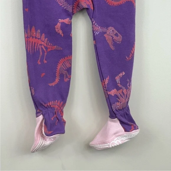 Set of 2-Burt’s Bee Baby Dinosaur Sleeper Onesie - Picture 6 of 10